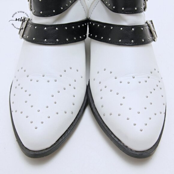 Mari A. Stellar Studded Triple Buckles Booties - Picture 9 of 14